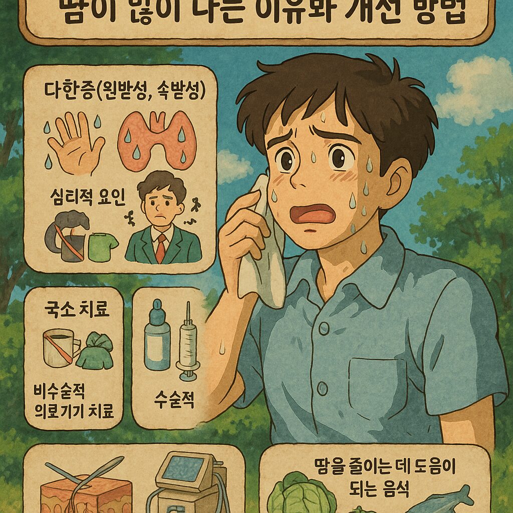 땀이 많이 나는 이유 다한증 원인과 개선 방법