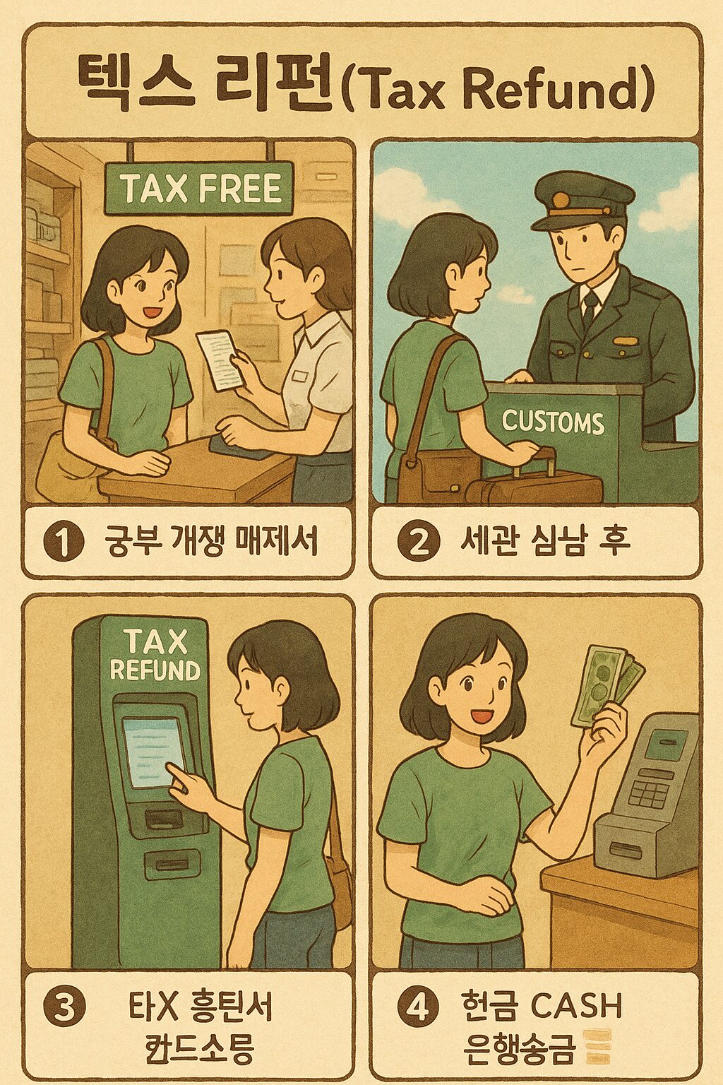 텍스리펀 tax refund 부가가치세 환급 외국인 유치기관 서비스 제공