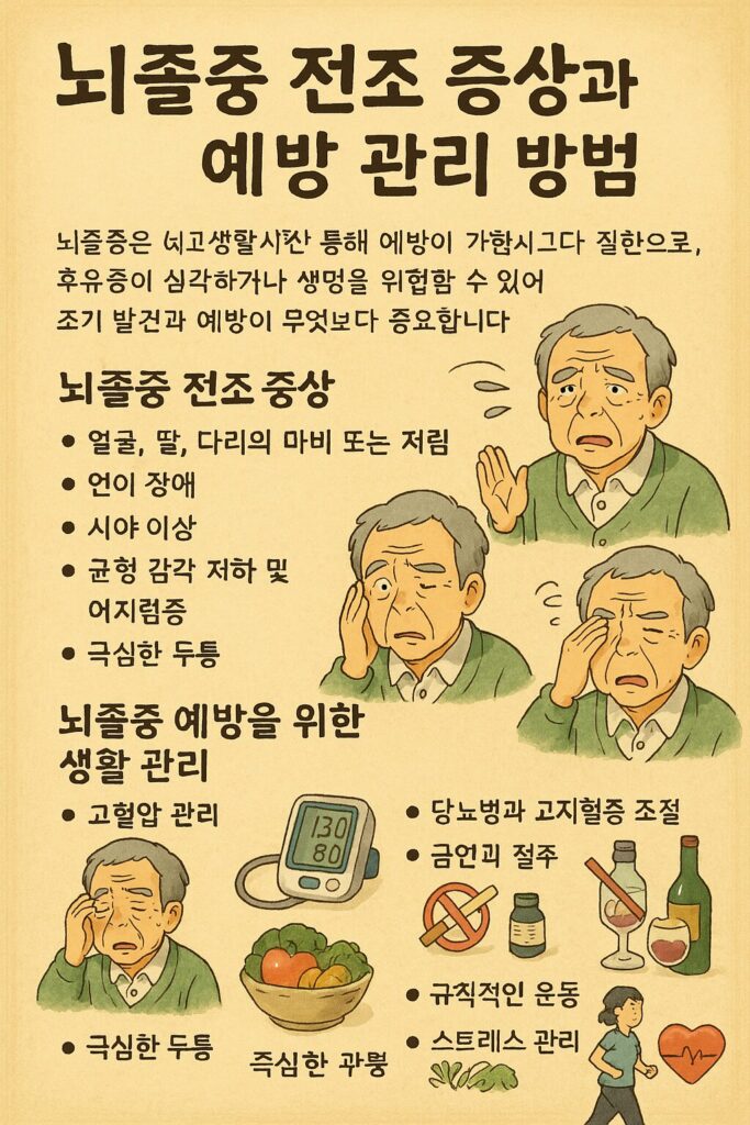 뇌졸중 전조 증상과 예방 방법