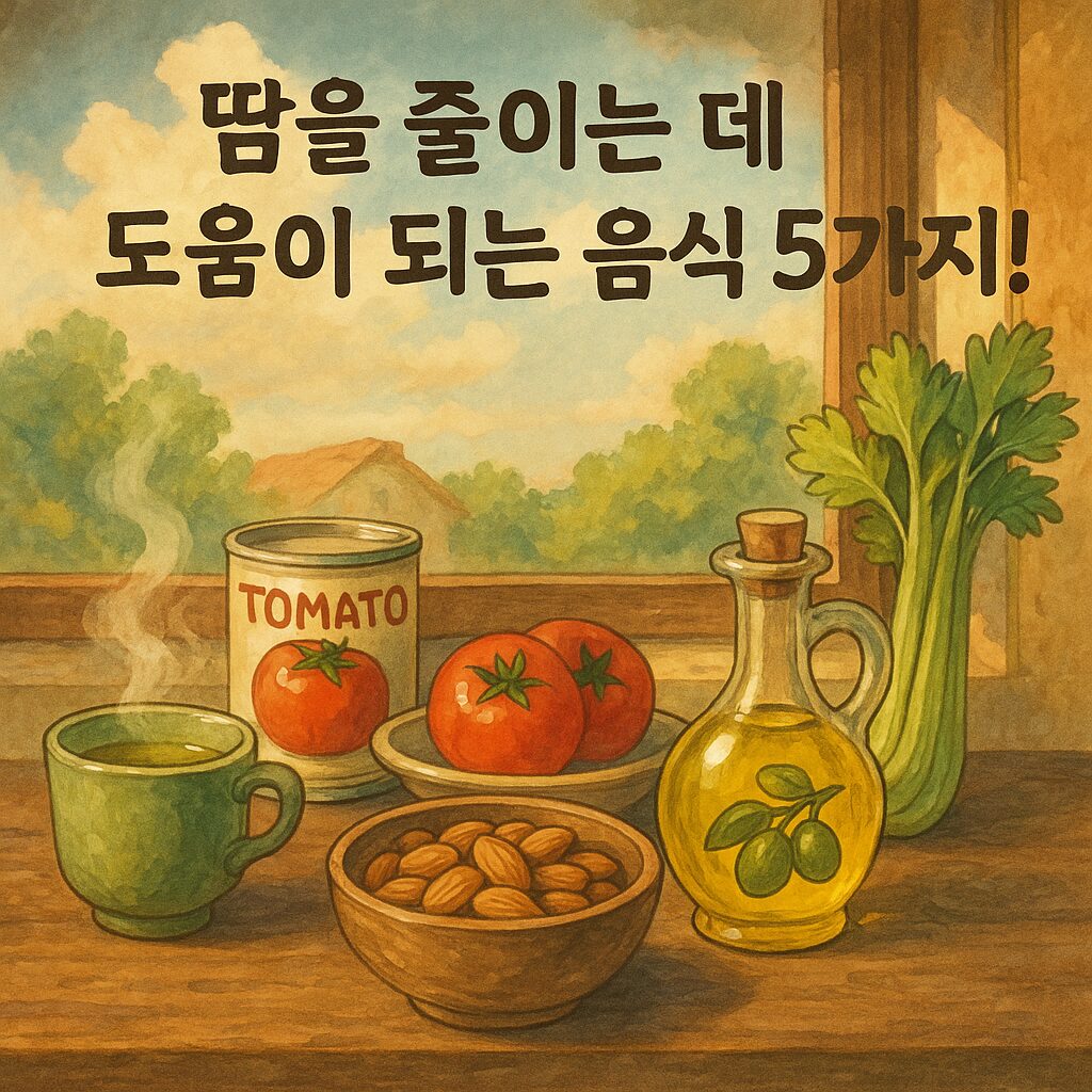 땀을 줄이는 데 도움이 되는 음식 5가지